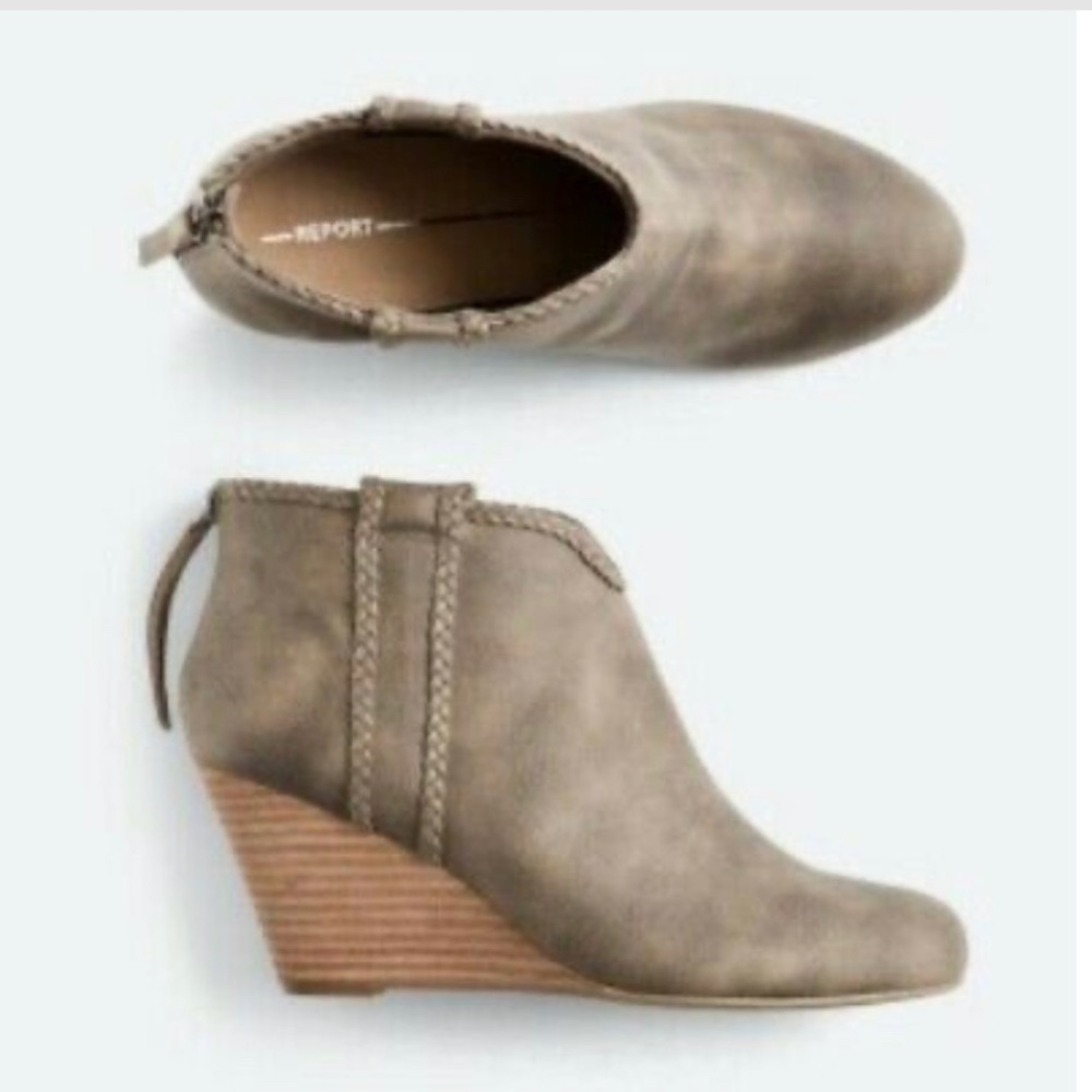 REPORT Gregorie Wedge Ankle Bootie NWOT